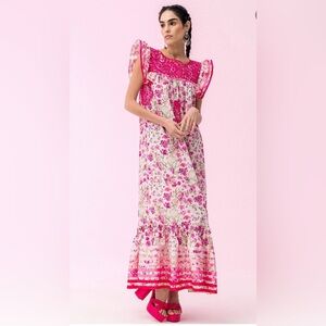 Mi Golondrina Lucia Rosa Floral Dress